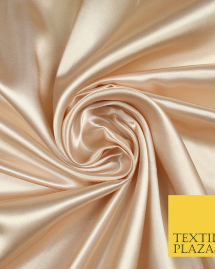 PALE BLUSH Luxury Plain Smooth Shiny Lightweight Poly Satin Fabric Dress Lining Material 58" 5701