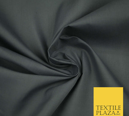 MARL GREY Premium Plain Polycotton Dyed Fabric Dress Craft Material 44" 3527