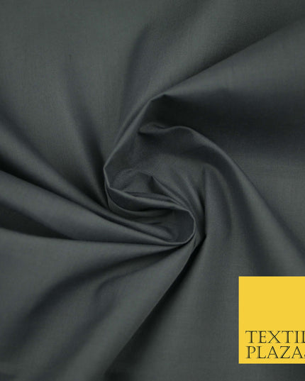 MARL GREY Premium Plain Polycotton Dyed Fabric Dress Craft Material 44" 3527