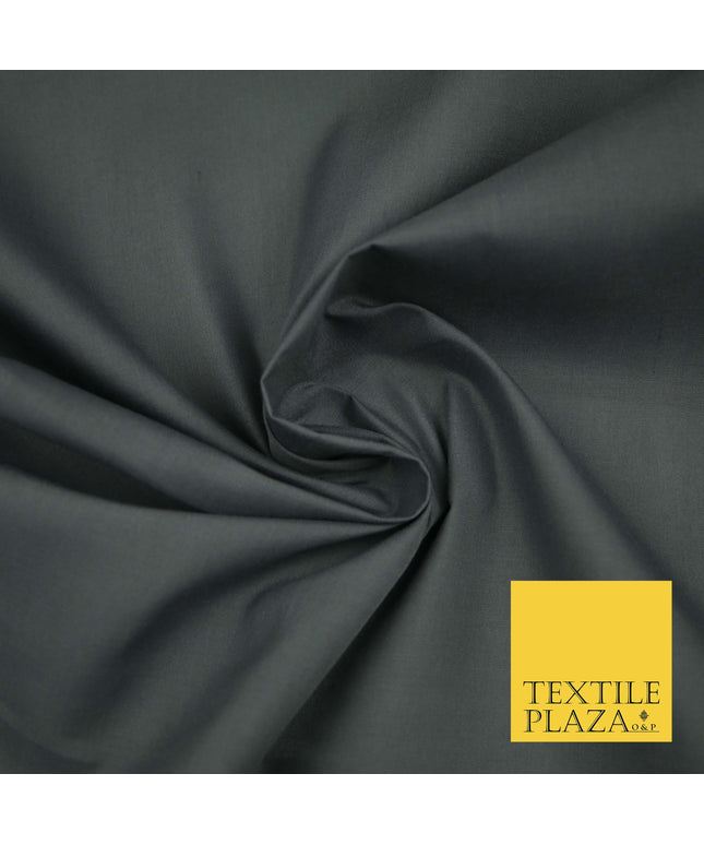 MARL GREY Premium Plain Polycotton Dyed Fabric Dress Craft Material 44" 3527