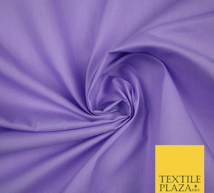DEEP LILAC Premium Plain Polycotton Dyed Fabric Dress Craft Material 44" 3531