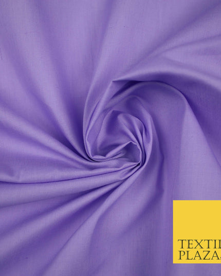 DEEP LILAC Premium Plain Polycotton Dyed Fabric Dress Craft Material 44" 3531