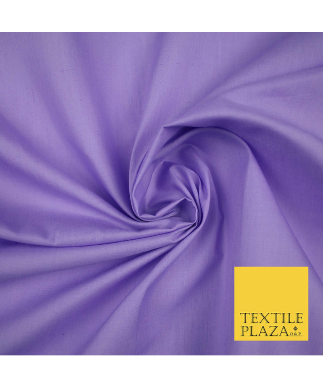 DEEP LILAC Premium Plain Polycotton Dyed Fabric Dress Craft Material 44" 3531
