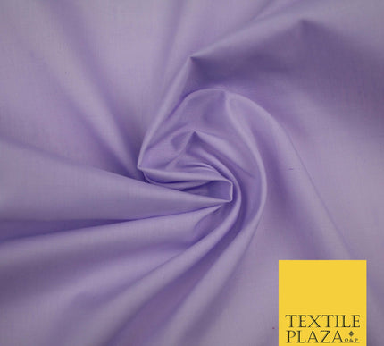 LAVENDER LILAC Premium Plain Polycotton Dyed Fabric Dress Craft Material 44" 3532