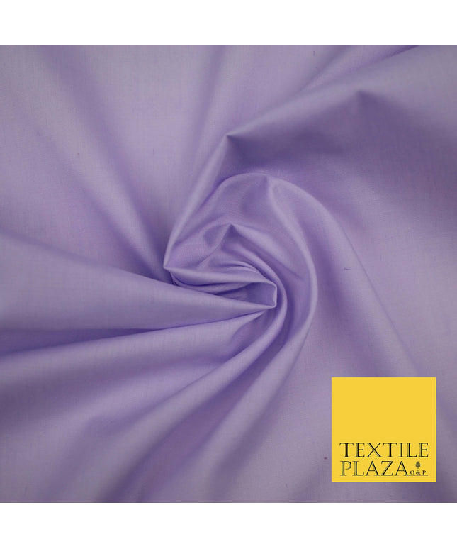 LAVENDER LILAC Premium Plain Polycotton Dyed Fabric Dress Craft Material 44" 3532
