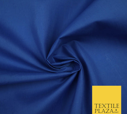 ROYAL BLUE Premium Plain Polycotton Dyed Fabric Dress Craft Material 44" 3533