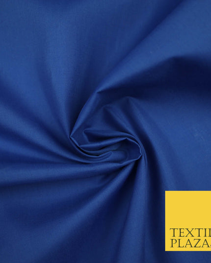 ROYAL BLUE Premium Plain Polycotton Dyed Fabric Dress Craft Material 44" 3533