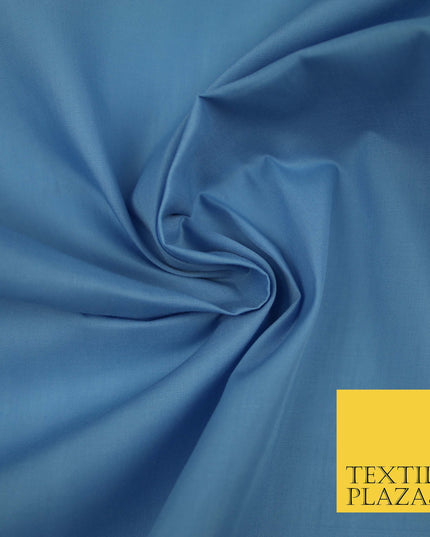 CHAMBRAY DENIM Premium Plain Polycotton Dyed Fabric Dress Craft Material 44" 3534