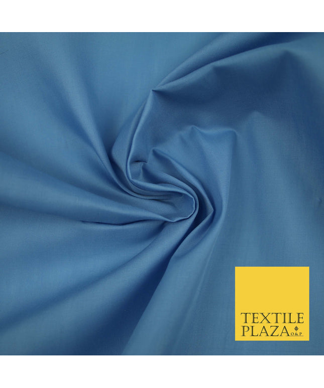 CHAMBRAY DENIM Premium Plain Polycotton Dyed Fabric Dress Craft Material 44" 3534