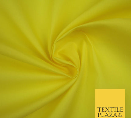 YELLOW Premium Plain Polycotton Dyed Fabric Dress Craft Material 44" 3537