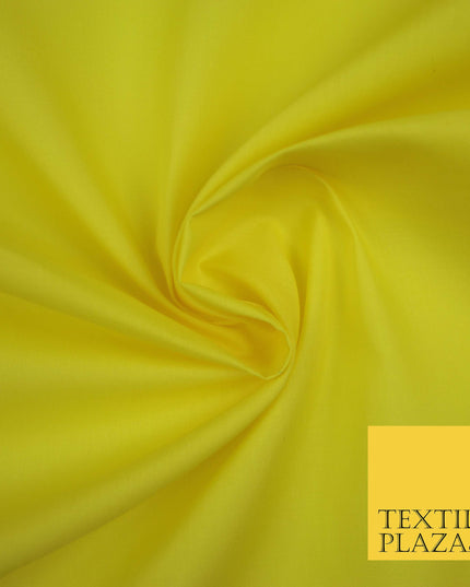 YELLOW Premium Plain Polycotton Dyed Fabric Dress Craft Material 44" 3537