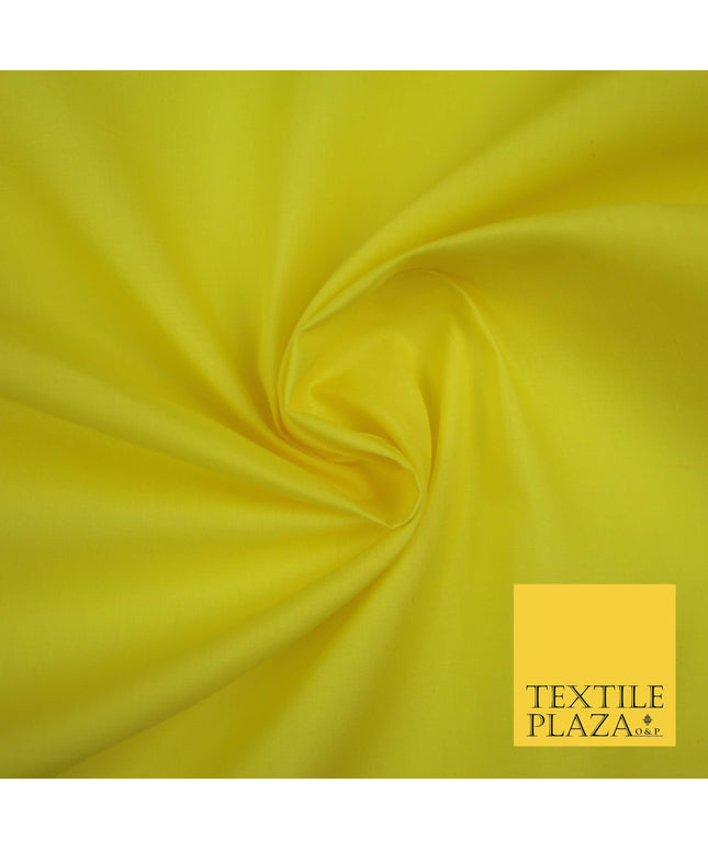 YELLOW Premium Plain Polycotton Dyed Fabric Dress Craft Material 44" 3537