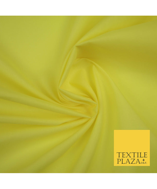 SUNSHINE YELLOW Premium Plain Polycotton Dyed Fabric Dress Craft Material 44" 3538