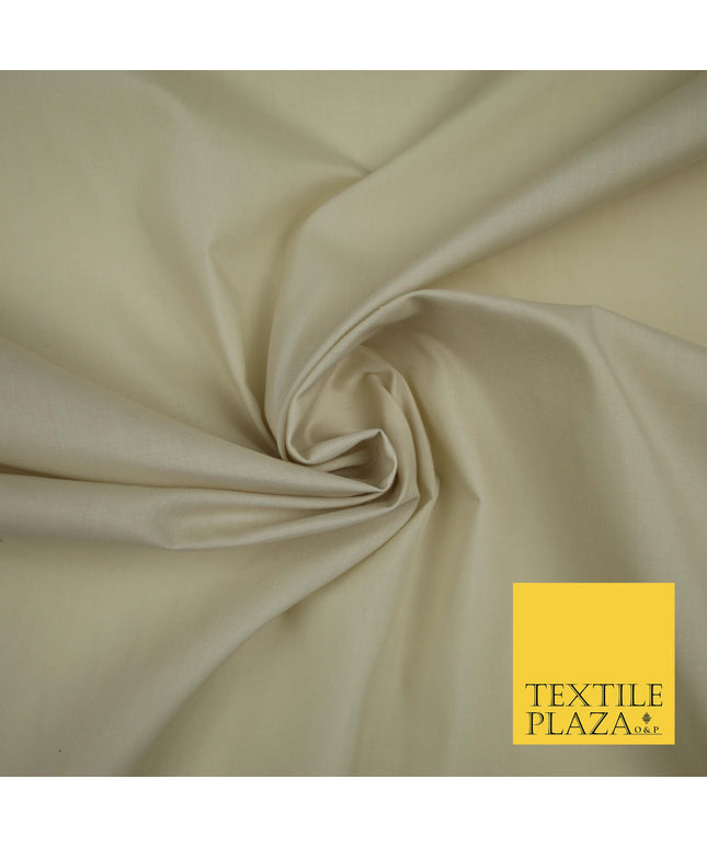 STONE Premium Plain Polycotton Dyed Fabric Dress Craft Material 44" 3540