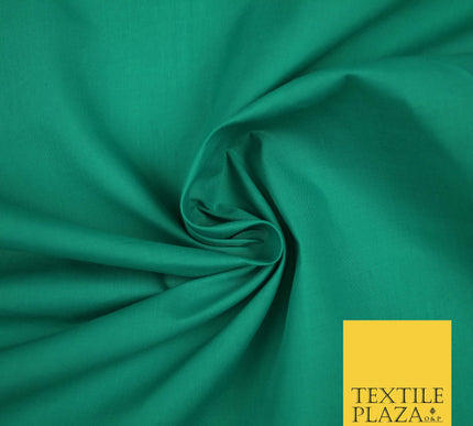 SEA GREEN JADE Premium Plain Polycotton Dyed Fabric Dress Craft Material 44" 3545