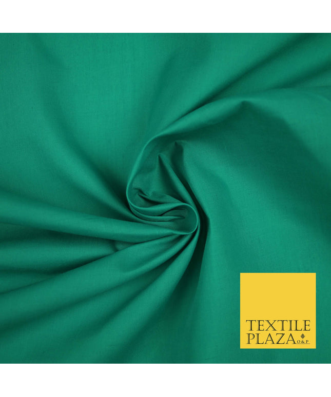 SEA GREEN JADE Premium Plain Polycotton Dyed Fabric Dress Craft Material 44" 3545