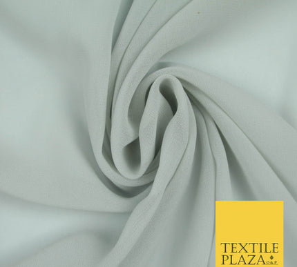 LIGHT SILVER GREY Premium Plain Dyed Chiffon Fine Soft Georgette Sheer Dress Fabric 5743