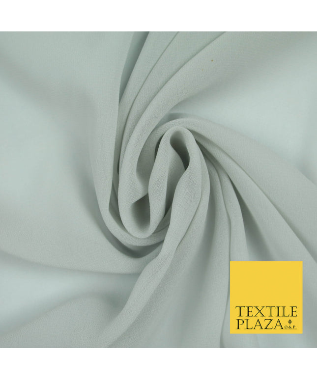 LIGHT SILVER GREY Premium Plain Dyed Chiffon Fine Soft Georgette Sheer Dress Fabric 5743