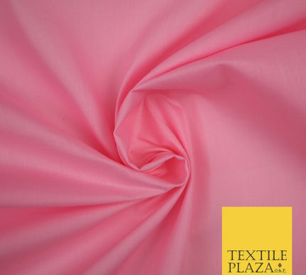 CANDY FLOSS PINK Premium Plain Polycotton Dyed Fabric Dress Craft Material 44" 3548