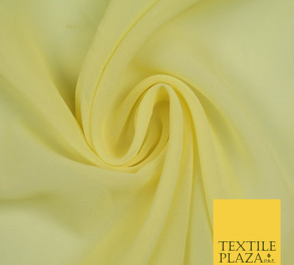 LEMON Premium Plain Dyed Chiffon Fine Soft Georgette Sheer Dress Fabric 5747