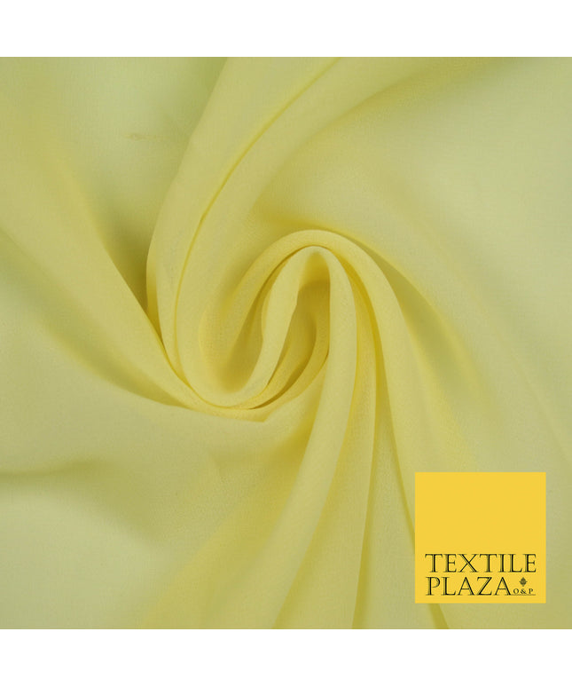 LEMON Premium Plain Dyed Chiffon Fine Soft Georgette Sheer Dress Fabric 5747