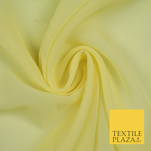 LEMON Premium Plain Dyed Chiffon Fine Soft Georgette Sheer Dress Fabric 5747