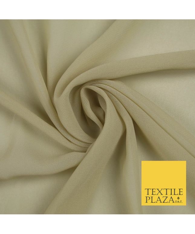 PEBBLE STONE Premium Plain Dyed Chiffon Fine Soft Georgette Sheer Dress Fabric 5754