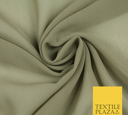 TAUPE Premium Plain Dyed Chiffon Fine Soft Georgette Sheer Dress Fabric 5757