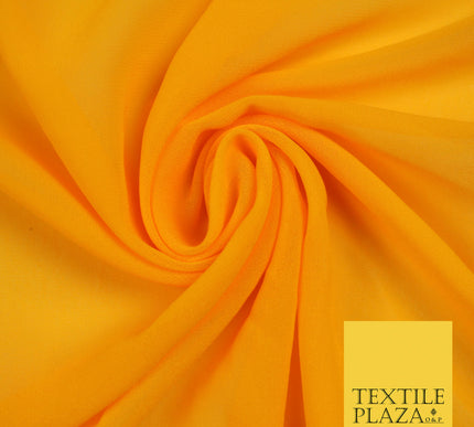 CANARY YELLOW Premium Plain Dyed Chiffon Fine Soft Georgette Sheer Dress Fabric 5760