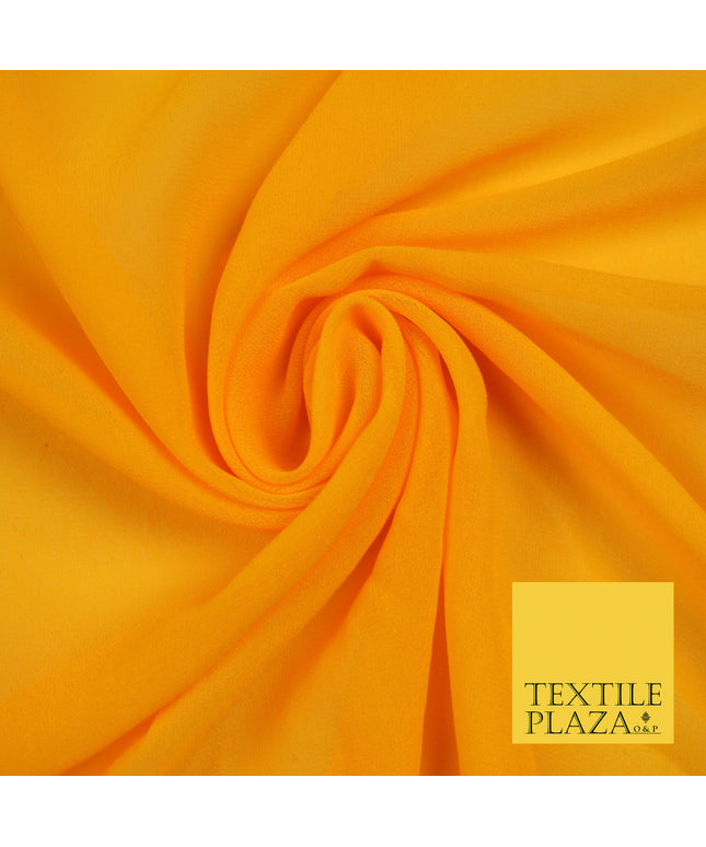 CANARY YELLOW Premium Plain Dyed Chiffon Fine Soft Georgette Sheer Dress Fabric 5760