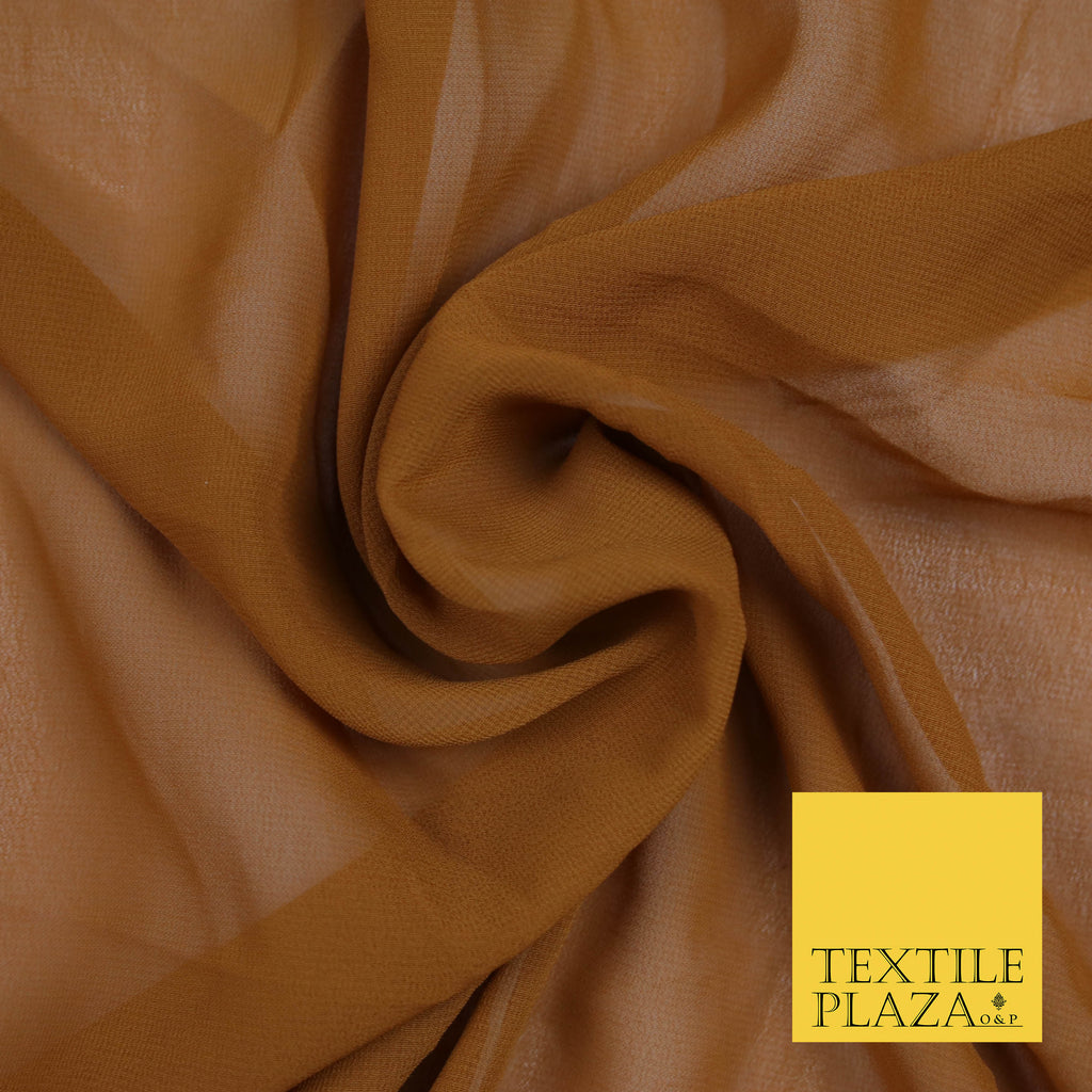 GINGER Premium Plain Dyed Chiffon Fine Soft Georgette Sheer Dress Fabric 5767