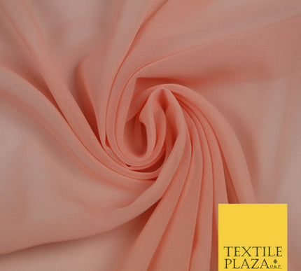 BLUSH PINK Premium Plain Dyed Chiffon Fine Soft Georgette Sheer Dress Fabric 5773