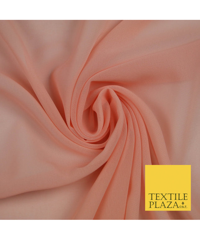 BLUSH PINK Premium Plain Dyed Chiffon Fine Soft Georgette Sheer Dress Fabric 5773