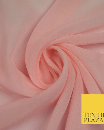 BABY PINK Premium Plain Dyed Chiffon Fine Soft Georgette Sheer Dress Fabric 5774
