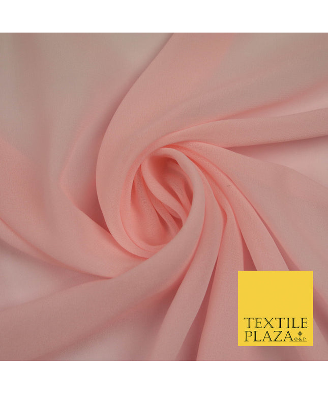 BABY PINK Premium Plain Dyed Chiffon Fine Soft Georgette Sheer Dress Fabric 5774