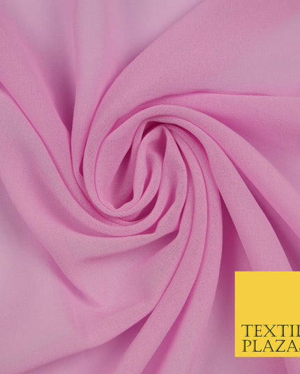 LILAC PINK Premium Plain Dyed Chiffon Fine Soft Georgette Sheer Dress Fabric 5779