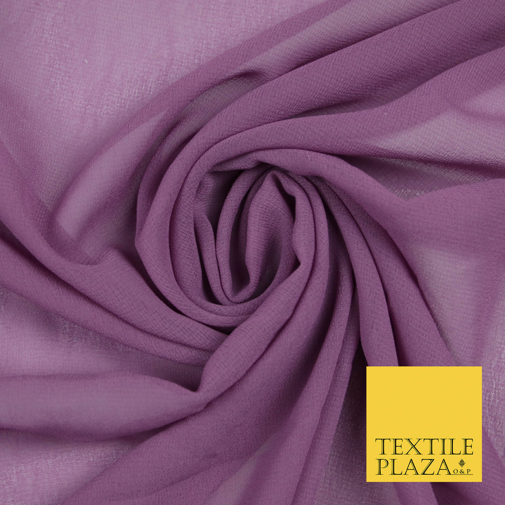 MAUVE Premium Plain Dyed Chiffon Fine Soft Georgette Sheer Dress Fabric 5783