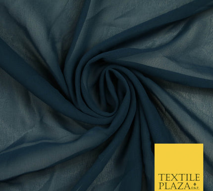 TEAL Premium Plain Dyed Chiffon Fine Soft Georgette Sheer Dress Fabric 5800