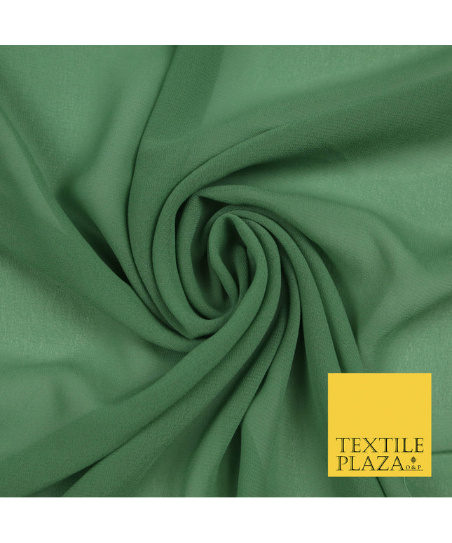 SAGE GREEN Premium Plain Dyed Chiffon Fine Soft Georgette Sheer Dress Fabric 5807