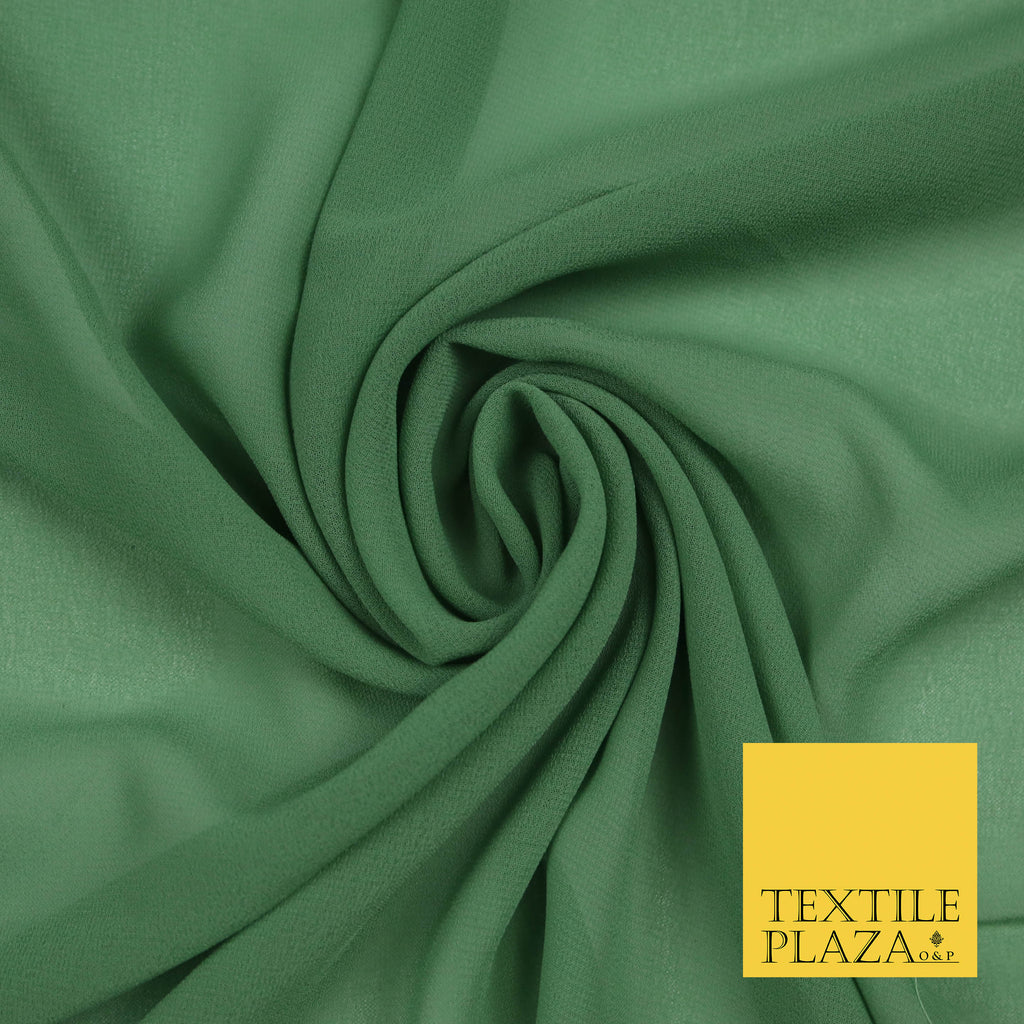 SAGE GREEN Premium Plain Dyed Chiffon Fine Soft Georgette Sheer Dress Fabric 5807