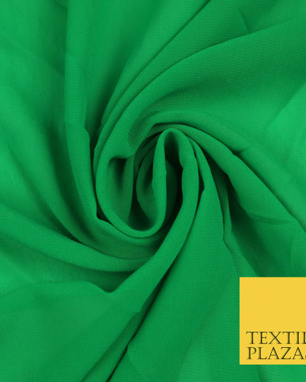 SHAMROCK GREEN Premium Plain Dyed Chiffon Fine Soft Georgette Sheer Dress Fabric 5808