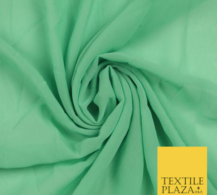MINT GREEN Premium Plain Dyed Chiffon Fine Soft Georgette Sheer Dress Fabric 5814