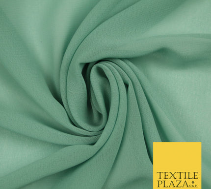 DUCK EGG Premium Plain Dyed Chiffon Fine Soft Georgette Sheer Dress Fabric 5815