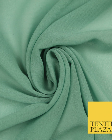 DUCK EGG Premium Plain Dyed Chiffon Fine Soft Georgette Sheer Dress Fabric 5815