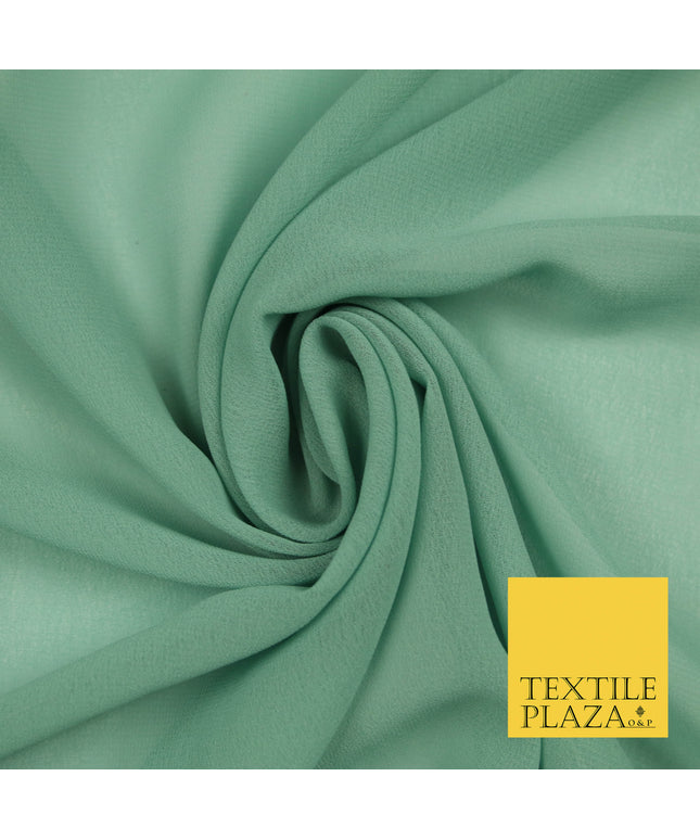 DUCK EGG Premium Plain Dyed Chiffon Fine Soft Georgette Sheer Dress Fabric 5815