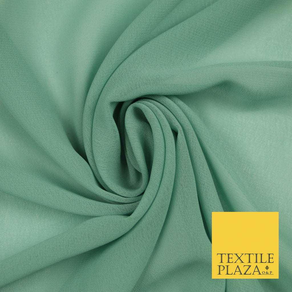 DUCK EGG Premium Plain Dyed Chiffon Fine Soft Georgette Sheer Dress Fabric 5815