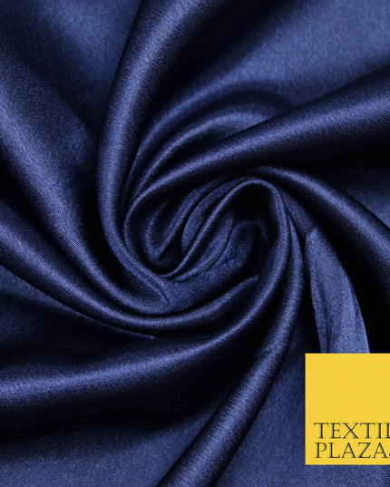 NAVY BLUE Plain Solid Crepe Back Satin Fabric Material Dress Bridal 58" 5863