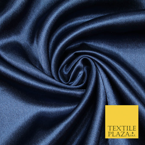 INK NAVY BLUE Plain Solid Crepe Back Satin Fabric Material Dress Bridal 58" 5864