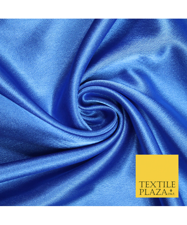 CAPRI ROYAL BLUE Plain Solid Crepe Back Satin Fabric Material Dress Bridal 58" 5865