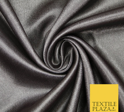 GRAPHITE DARK GREY Plain Solid Crepe Back Satin Fabric Material Dress Bridal 58" 5866
